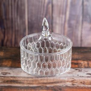 Elegant Crystal Candy Bowl with Decorative Secure-fit Lid-medium