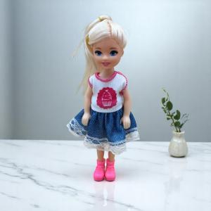 Cupcake Sweetheart Doll Denim Skirt and Boots