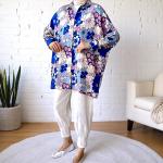 Floral Bloom Oversized Button-Down Shirt