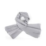 Cotton and Polyester Scarf with Fine Stitch Edges - Grey