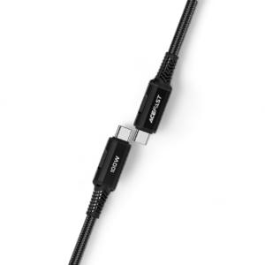 ايس فاست كابل شحن ونقل البيانات C4-03 USB-C إلى USB-C بقوة 100 واط مصنوع من سبائك الألمنيوم