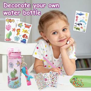 DIY Mermaid Bottle Set with Stickers - Pink