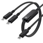 AceFast C5-11 USB-C 2-in-1 100W intelligent balance aluminum alloy connectors charging data cable