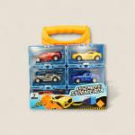 Die-Cast Mini Cars Set with Assembly Storage Box – 6 Pieces