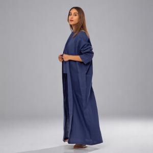 LABEL Women's Linen Open Front Bisht