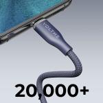 Voltme Powerlink Rugg Double Nylon Cable Type C to Type C 3A / 1M (60W) Blue