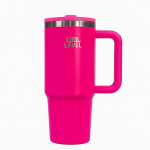 900ml Steel Mug with External Straw / Fuchsia Cool Level.