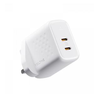 فولتمي شاحن جداري ريفو 35 ديو لايت (35 واط)  أبيض شاحن USB-C مزدوج سريع