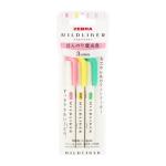 Zebra Mildliner Highlighter Basic 3 CLS OPP Set