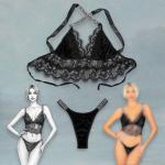 VIP Lace Bralette and Thong Lingerie Set