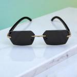 Infinity Women's Futuristic Rimless Hexagon Sunglasses