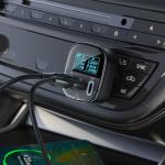 ايس فاست  شاحن سيارة B5 101 واط سريع (2x USB-C + 1x USB-A) بشاشة OLED ذكية - هيكل معدني