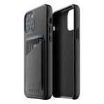 Mujjo iPhone 12/12 Pro حافظة جلدية كاملة - أسود