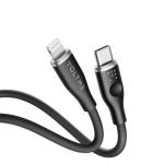 كابل فولت مي باورلينك موس سيليكون السائل – USB A إلى Lightning – 3A / 1.2M – موصل من سبائك الزنك – أسود