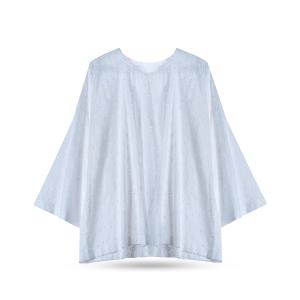 Women's LaserCut Embroidered Kaftan Top with Flared Sleeves
