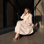 Women's Butterfly Satin Top and Skirt Set