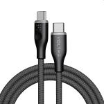 كابل فولت مي باورلينك رج – USB-C إلى USB-C، شحن سريع 60 واط، 3 أمبير، 1.8 متر، نايلون مضفر مزدوج، أسود