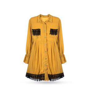 Women's Tunic Shirt with Lace Flare details