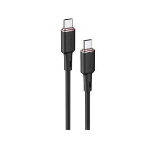كابل شحن ونقل بيانات AceFast C2-03 USB-C إلى USB-C – سيليكون ناعم، نهايات من سبائك الزنك